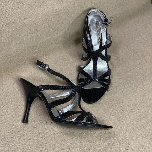 VIA SPIGA Snake EVENING Caged HEELS SZ 8 - Picture 5 of 6